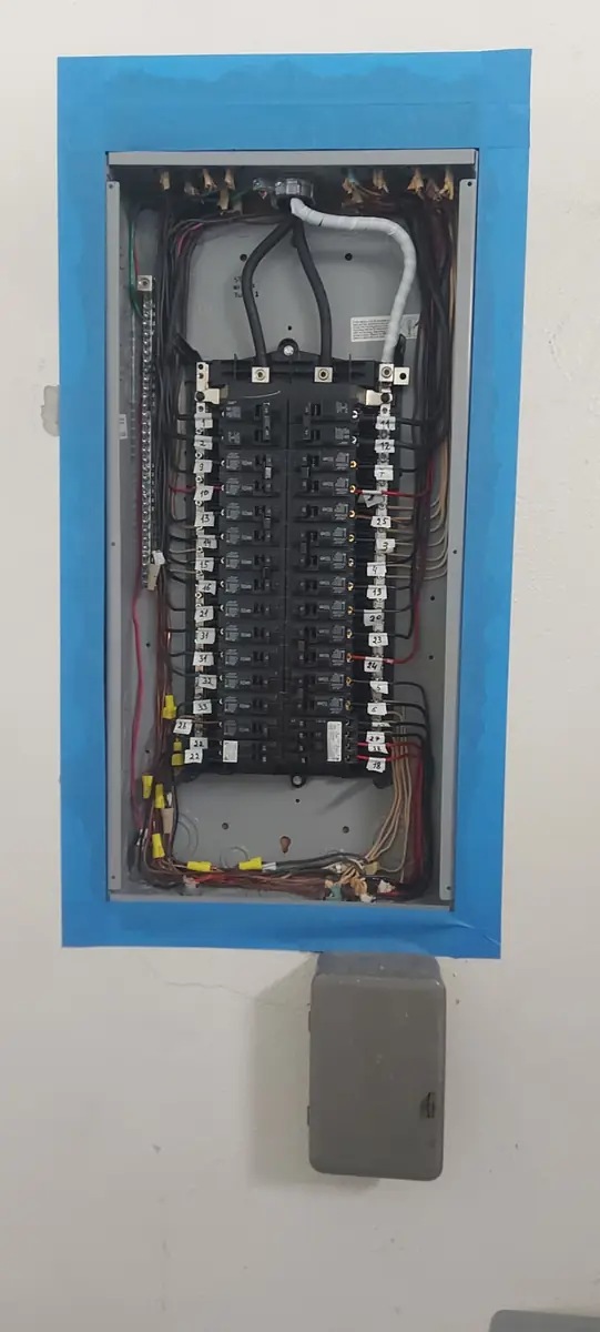Upgraded electrical service with new meter and main disconnect