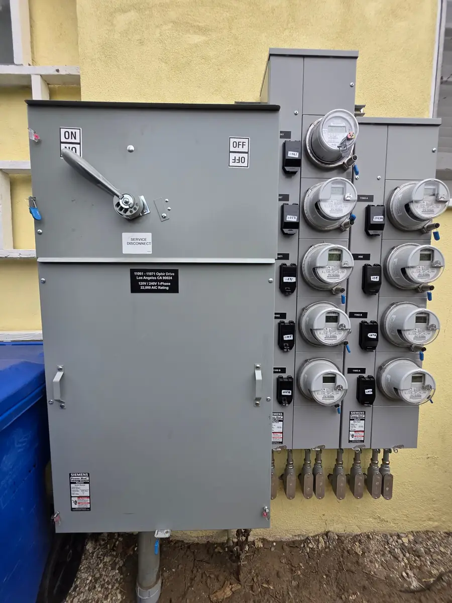Finished electrical panel installation ready for city inspection